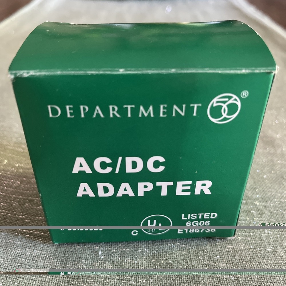 Department 56 AC/DC Adapter 3 Plug White # 56.55026